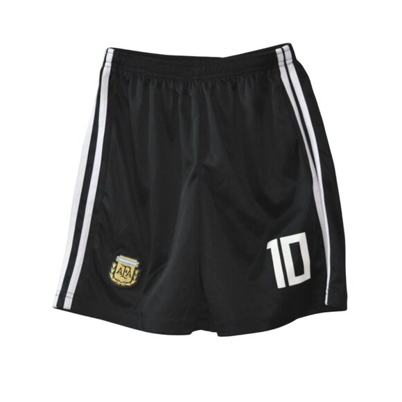 Argentina AFA 10 Messi Soccer Shorts Youth Size 26 Black - Picture 1 of 6